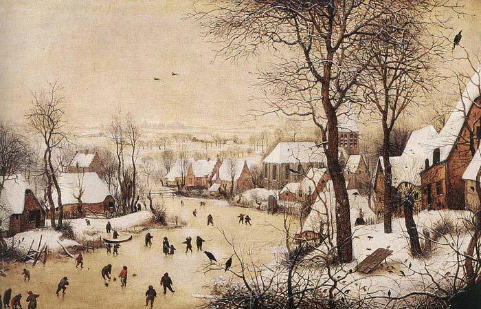 BRUEGEL, Pieter the Elder Winter Landscape with Skaters and Bird Trap Germany oil painting art
